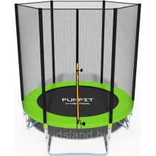 Батут Funfit 6ft (183 см) BASIC (Зелёный) с защитной сеткой без лестницы