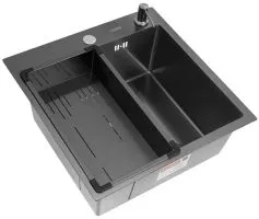 Комплект ARFEKA ECO AR мойка 500500, коландер G, дозатор BLACK