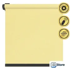 Рулонная электроштора НеоФьюжен Эден 200 100х250 левая (медовый, черная фурнитура)