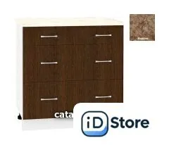 Шкаф напольный Кортекс-мебель Корнелия Лира НШ80р3ш (венге/мадрид)