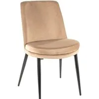 Стул Signal Kayla Velvet (bluvel 28 бежевый/черный)
