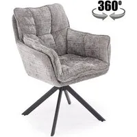 Стул с подлокотниками Halmar K597 (серый/черный)
