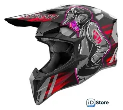 Мотошлем Airoh WRAAAP Cyber WRC55-XXS (XXS, красный матовый)