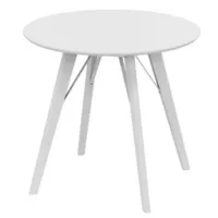 Кухонный стол Трия Колумбия Тип 1 / Б-271 (белый матовый/металл белый/белый матовый)