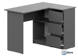 Стол Mio Tesoro Денвер угловой (графит серый)