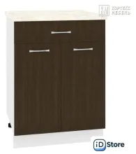 Шкаф напольный Кортекс-мебель Корнелия Лира НШ60р1ш (венге/марсель)