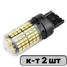 Автолампа диод W21W (T20, 7440) W3x16d 12/24V 144SMD 1-конт белая SKYWAY CANBUS min2