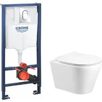 Унитаз подвесной Grado GD-W201T GROHE Rapid SL 39504000 (с кнопкой смыва)