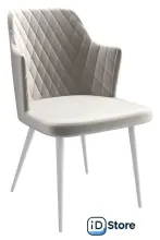 Стул с подлокотниками Мамадома Freddy (d08 Platinum Lux/белый)