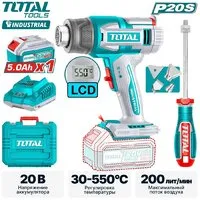 Промышленный фен Total TBLI20035 (с 1-им АКБ, кейс)