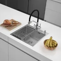 Кухонная мойка ARFEKA ECO AR мойка 500500, коландер F, дозатор SATIN DECOR MILLET