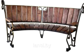 Скамейка металлическая с брусом "Фарт" 2260(1250)х1100х450мм