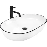Умывальник Rea Cleo White/Black Edge REA-U6210