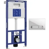 Инсталляция для унитаза Cersanit Aqua Prime М 50 68179 с кнопкой Estetica 64111 (кнопка белый/хром глянец)