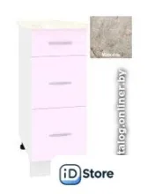 Шкаф напольный Кортекс-мебель Корнелия Лира НШ30р3ш (сирень/марсель)