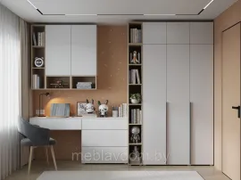 Детская Мультиформ/Бостон - Комплект 1 - Дуб Фербенк/Белый (Горизонт)