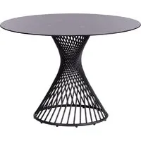 Кухонный стол TetChair Bertoia GT21 110x110x75 металл/стекло (черный)