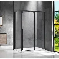 Душевой уголок Vincea Lugano VSR-1L9014CLB-1 (черный/прозрачное)