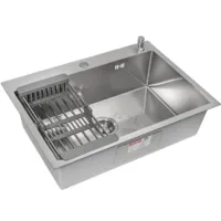 Кухонная мойка ARFEKA ECO AR мойка 700500, коландер, дозатор SATIN DECOR