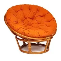Кресло садовое TetChair Papasan W 23/01 с подушкой (коньяк/оранжевый)