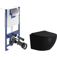 Унитаз подвесной Lauter Sulzdorf Villeroy Boch Viconnect Pro S 92122869 (черный/с кнопкой хром)