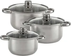 Набор кастрюль WEBBER BE-632/6 (2,6 л, 3,5 л, 4,2 л)