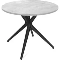 Кухонный стол Sheffilton SHT-TU30/90 ЛДСП (черный/бетон Чикаго светло-серый)