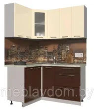 Угловая кухня Мила Пластик 1,2х1,5м.