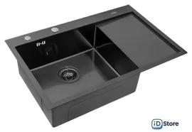 Кухонная мойка ARFEKA ECO AR 780500 L BLACK PVD NANO