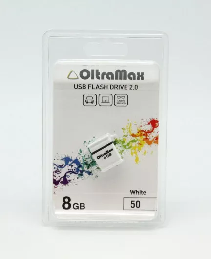 8GB Mini 50 белый USB флэш-накопитель OLTRAMAX