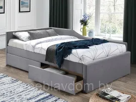 Кровать SIGNAL ELIOT Velvet tap. 142 серый (120х200)
