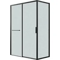 Душевой уголок Grossman Style 130x90x195 120.K33.05.1390.21.02 (черный матовый/стекло шиншилла)