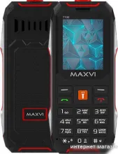 Кнопочный телефон Maxvi T100 (красный)