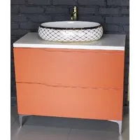 Мебель для ванных комнат Vela Тумба под умывальник Vela Вектор Оранж 100Н TU27144