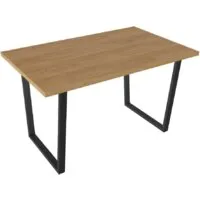 Кухонный стол Трия Даллас тип 1 (черный/дуб крафт золотой)