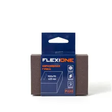 Губка абразивная 4-х стр, 100x70x25мм Р220 Flexione