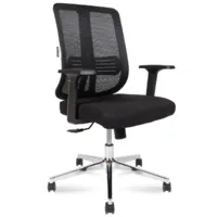 Кресло офисное Norden Tema Сhrome 2D LB / 216B-Сhrome-2D-B-BB (хром/черный)