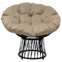 Кресло садовое Craftmebel Папасан Премиум (черный/бежевый)