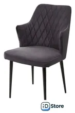 Стул M-City Herman 461MC05394 (темно-серый велюр/черный)