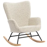 Кресло-качалка TetChair Agnet (светло-бежевый/черный/натуральный)