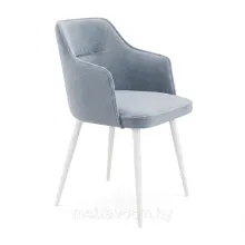 Стул "Лорис" бренди 20 (silver)/кант в цвет/каркас белый