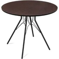 Кухонный стол Sheffilton SHT-TU34-P/80 ЛДСП (черный муар/венге)