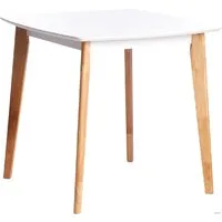 Кухонный стол TetChair Claire квадратный (белый/натуральный)