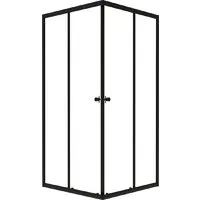 Душевой уголок Saniteco SNT-802 Cube 90х90 без поддона (черный/прозрачное стекло)