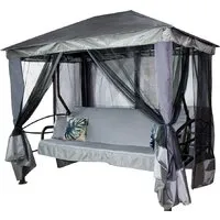 Садовые качели МебельСад Сиеста Премиум (графит)