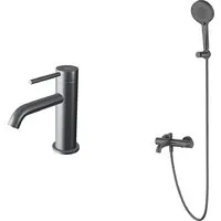 Комплект смесителей Oliveeka OL-63901788139017-BGM (матовый оружейный металл)