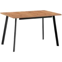 Обеденный стол Notta раскладной Колон Лофт 120 25 мм / 489606 (дуб вотан/черный матовый)