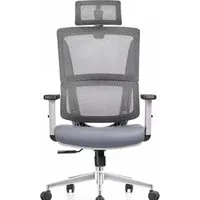 Офисное кресло SitUp Aphrodite Chrome (сетка Gray/экокожа Gray)