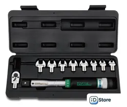 Динамометрический ключ с набором Toptul 3/8" 6-30 Нм GAAI1001