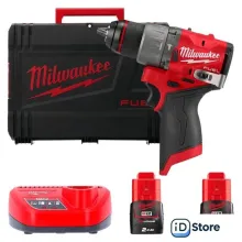 Ударная дрель-шуруповерт Milwaukee M12 FUEL M12FPD2-202X 4933479868 (с 2-мя АКБ 2 Ач, кейс)
